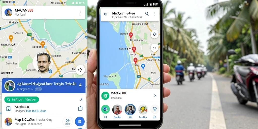 Tampilan antarmuka utama aplikasi Navigasi Motor MACAN388.