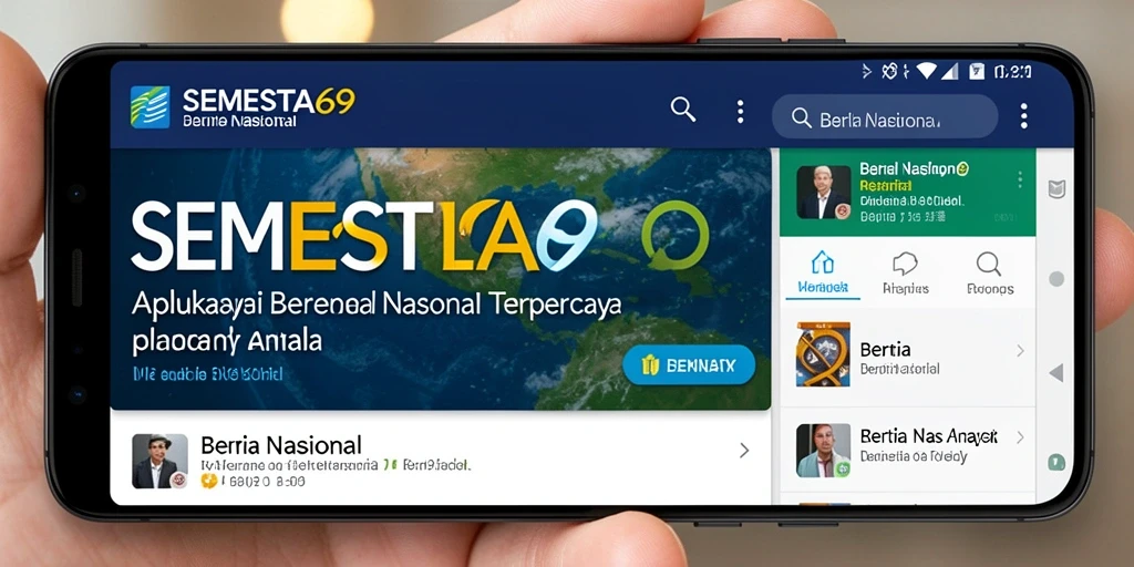 Tampilan antarmuka SEMESTA69 yang modern dan informatif.