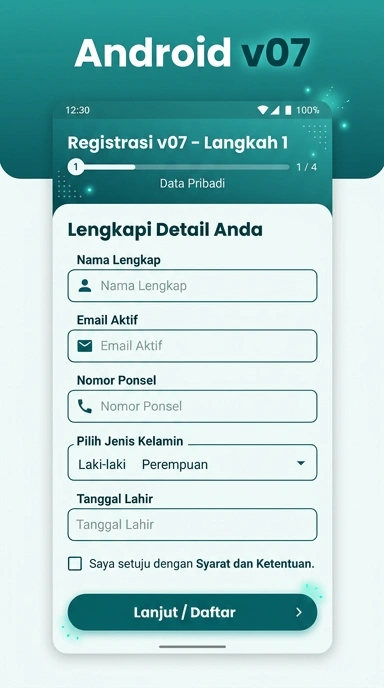 Tampilan halaman daftar v07